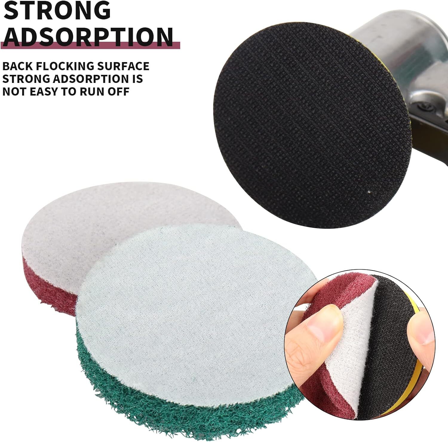 11PC 3″ Drill Power Brush Scouring Pad Tile Power Car Scrubbing Pad Cleaning Kit