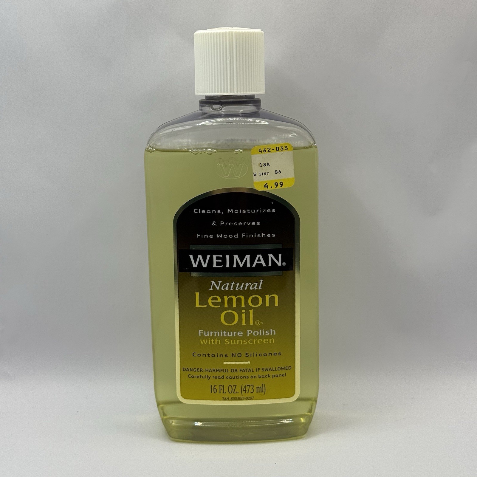 Weiman Lemon Oil Furniture Wood Polish with Sunscreen 16oz 95% Full Discontinued