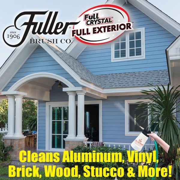 Fuller Brush Crystal Full Exterior Cleaner 8oz Powder Refill Packs +Spray Bottle