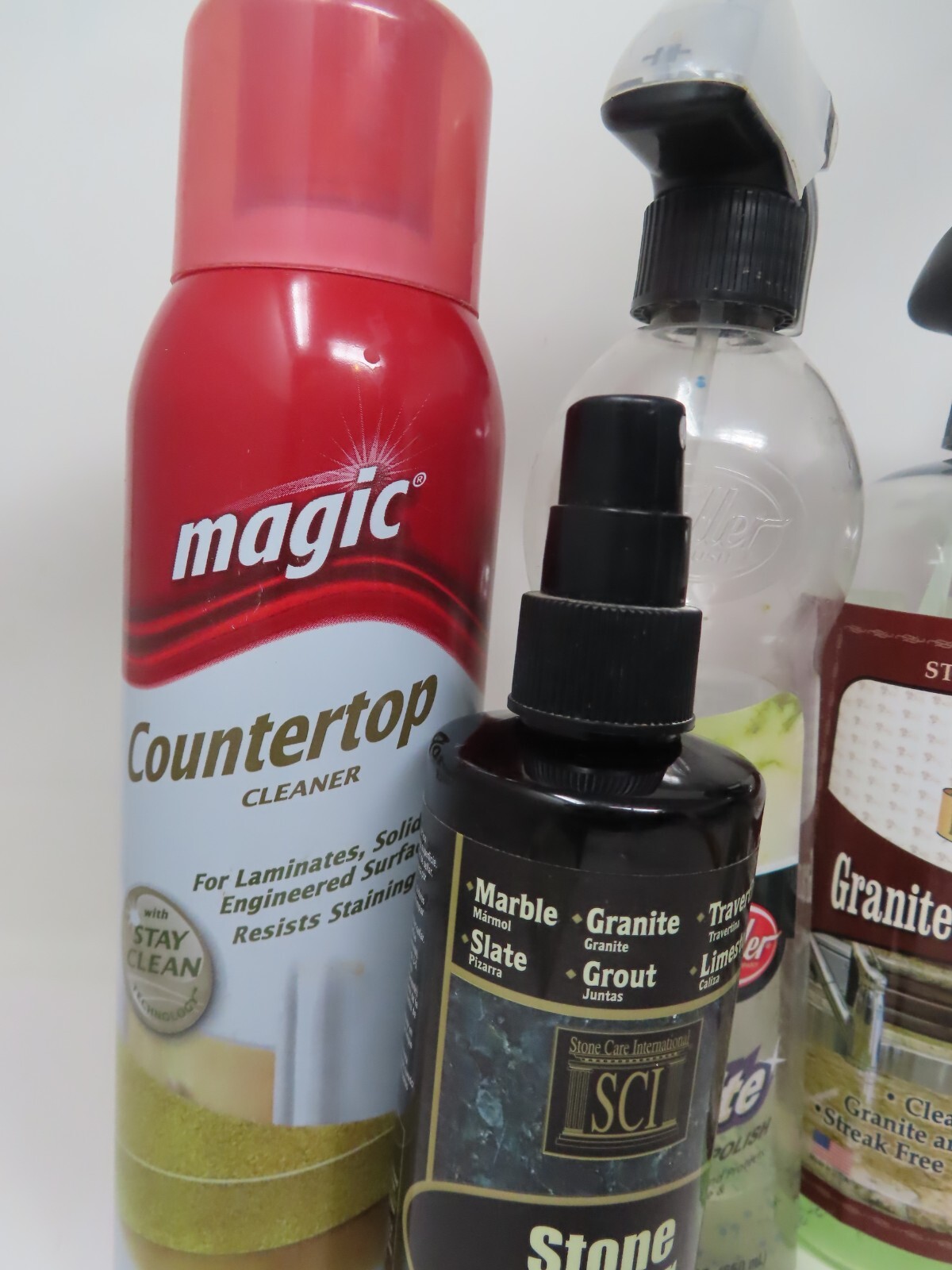 Large Lot Granite Cleaner & Resealer Polish spray Squeeze Bottles Various Brands