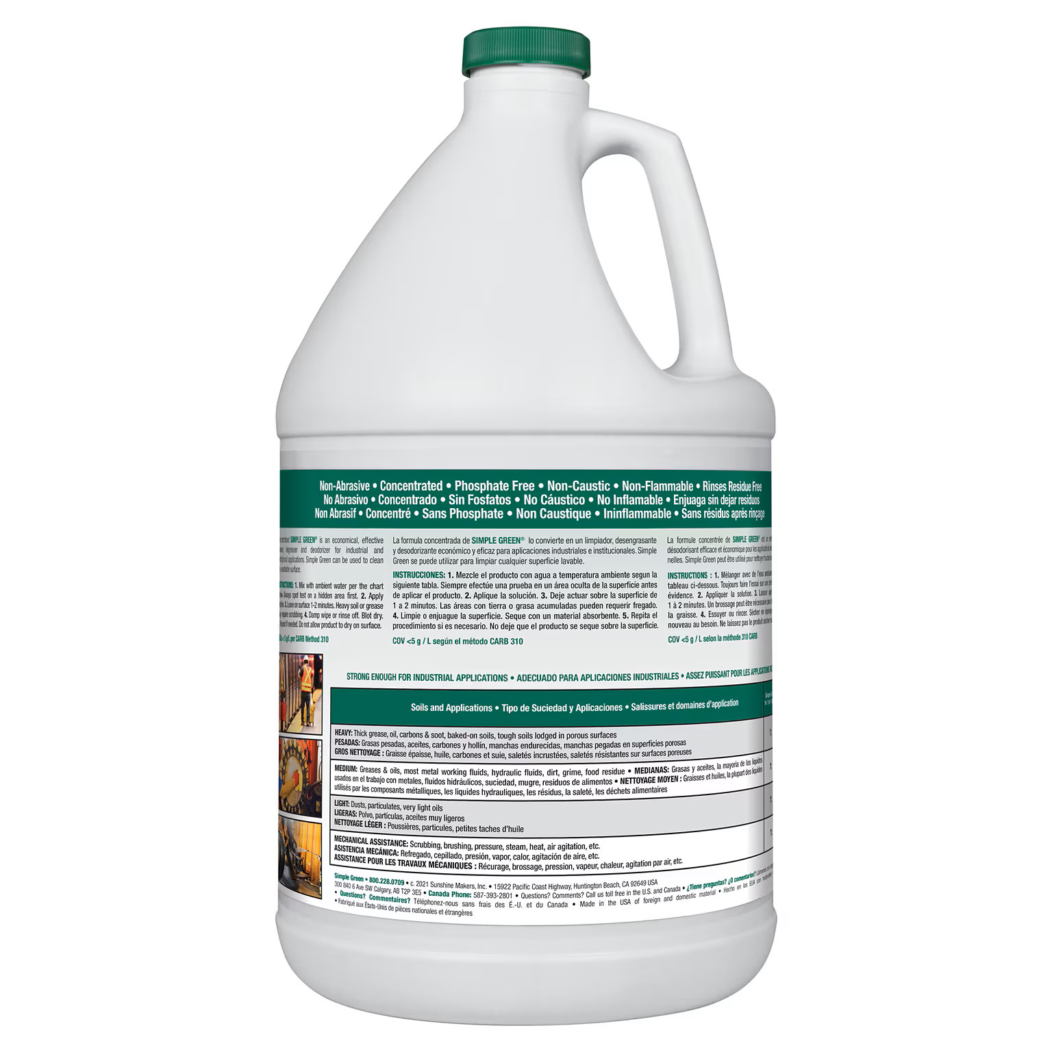Simple Green Industrial Cleaner Degreaser 1 Gal Jug Heavy Duty Multi-Surface