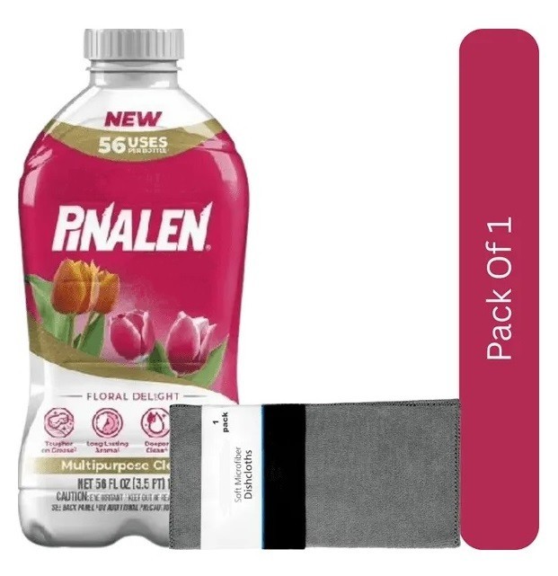 PINALEN Multipurpose Cleaner Scent Boost Technology 56 Oz Floral Delight + Cloth