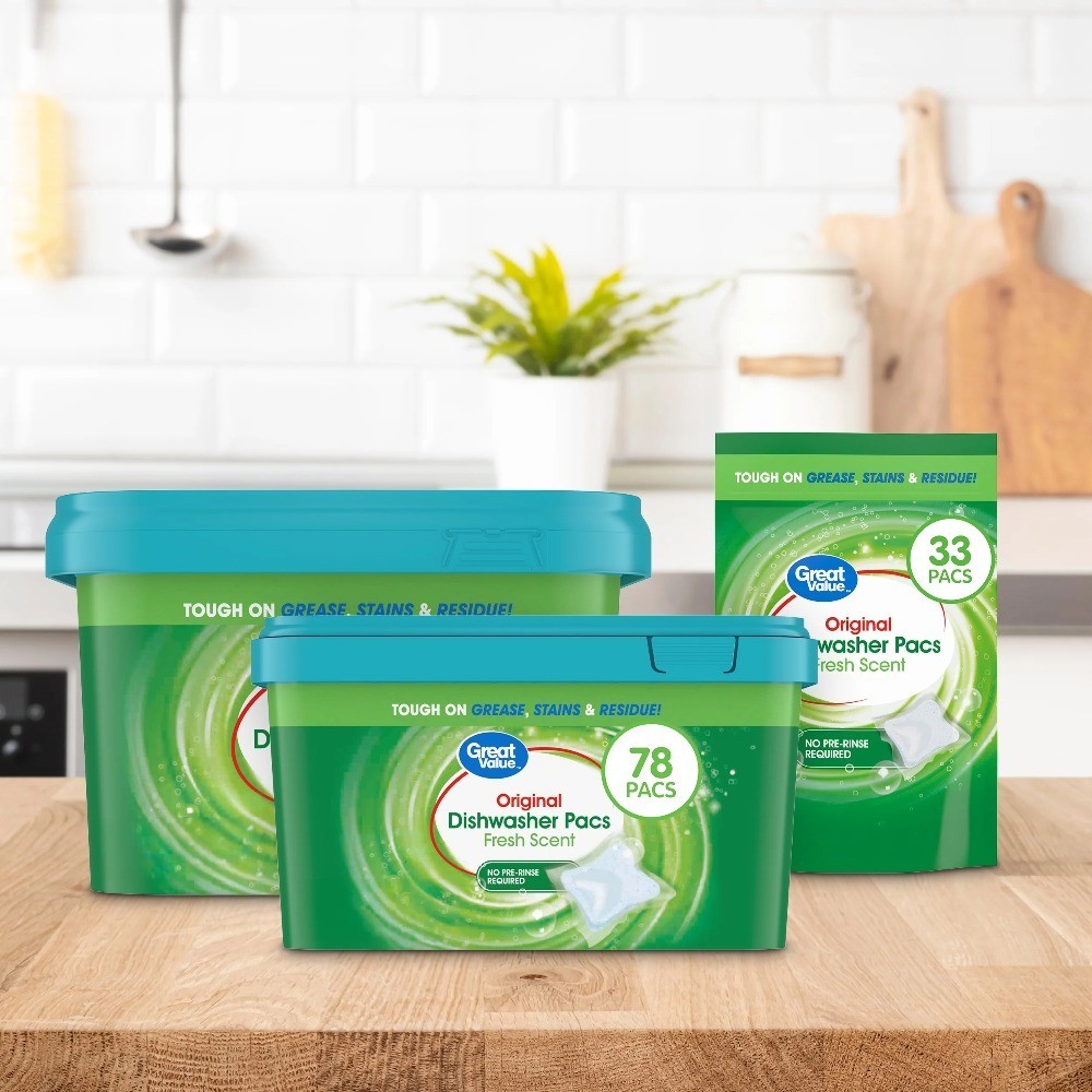 Automatic Dishwasher Detergent Pacs Fresh Scent 78 Count