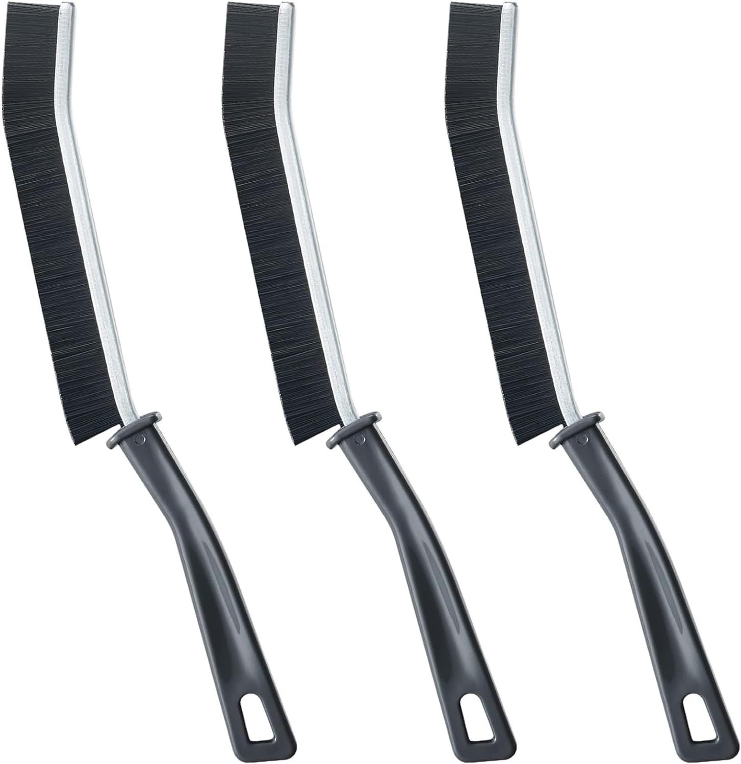 Durable 3-Piece Crevice Cleaning Brush Set with Hanging Hole for Easy Storage