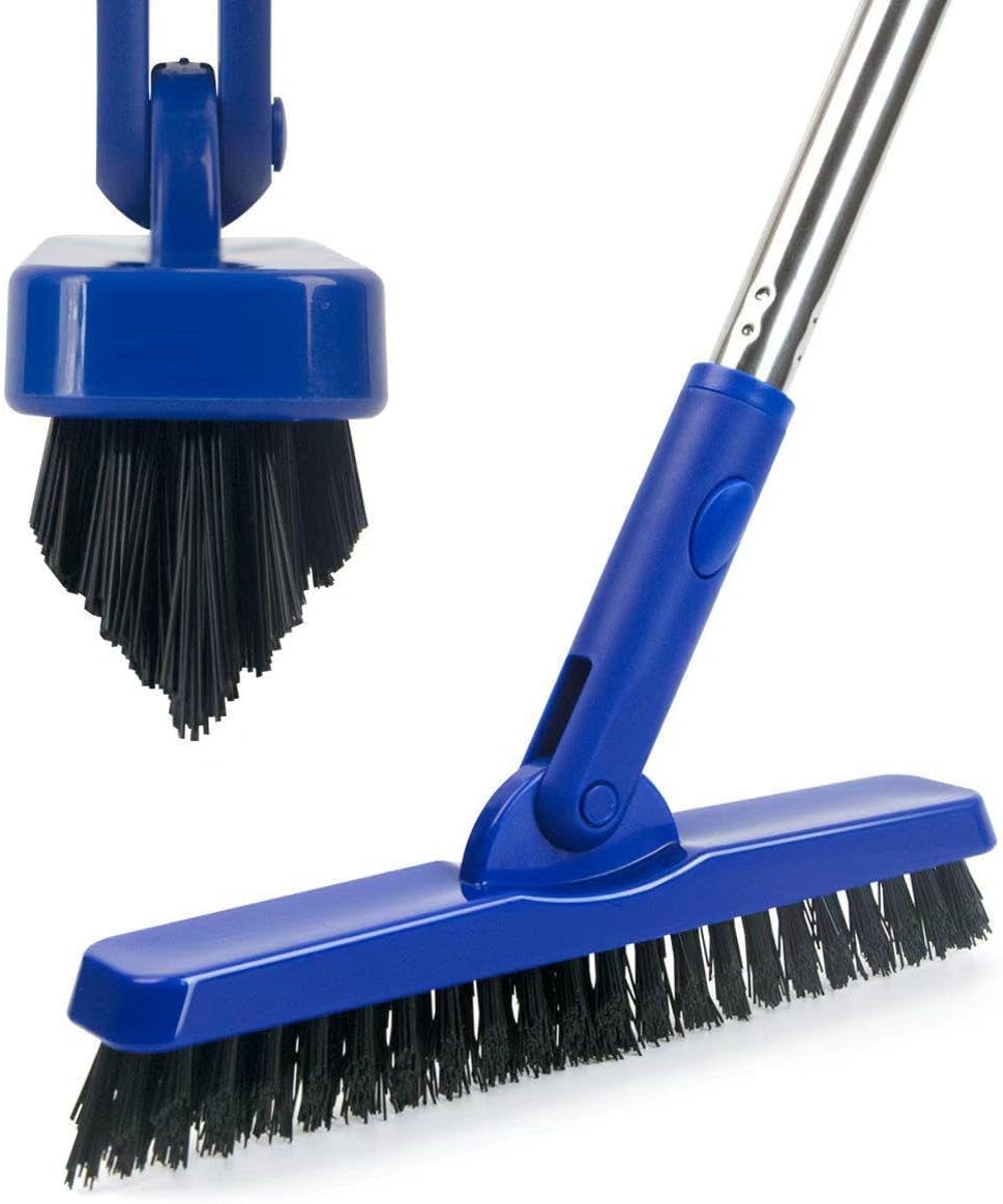 Tile Grout Brush W/ Long Handle Grout Cleaner Brush Tile Floors Shower Tile