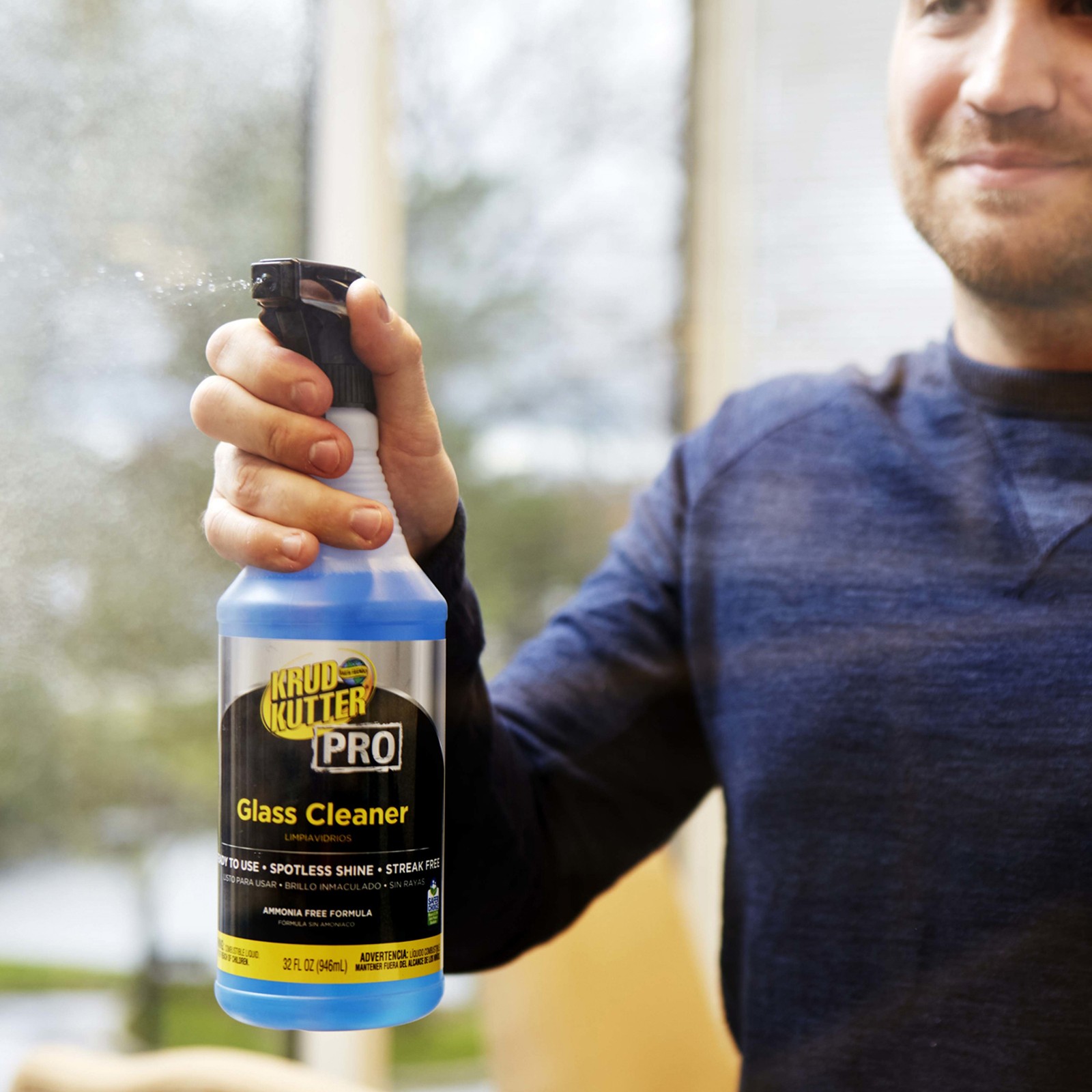 Rust-Oleum Professional Cleaning, Glass Cleaner 32oz Trigger, Ounces 32 oz,