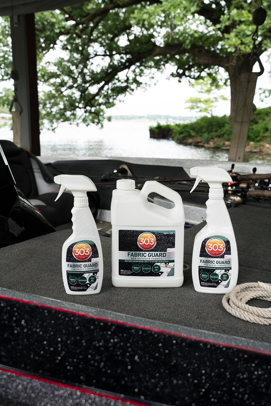 Water Repellent Fabric Protector for Boat Covers & Canvas – 16 oz Marine Guard