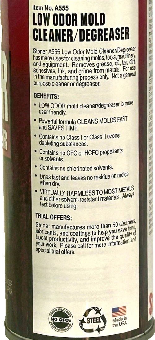 STONER A555 Low Odor Mold Cleaner Degreaser 10 oz LIQUIDATION LOT (6-PACK) – New