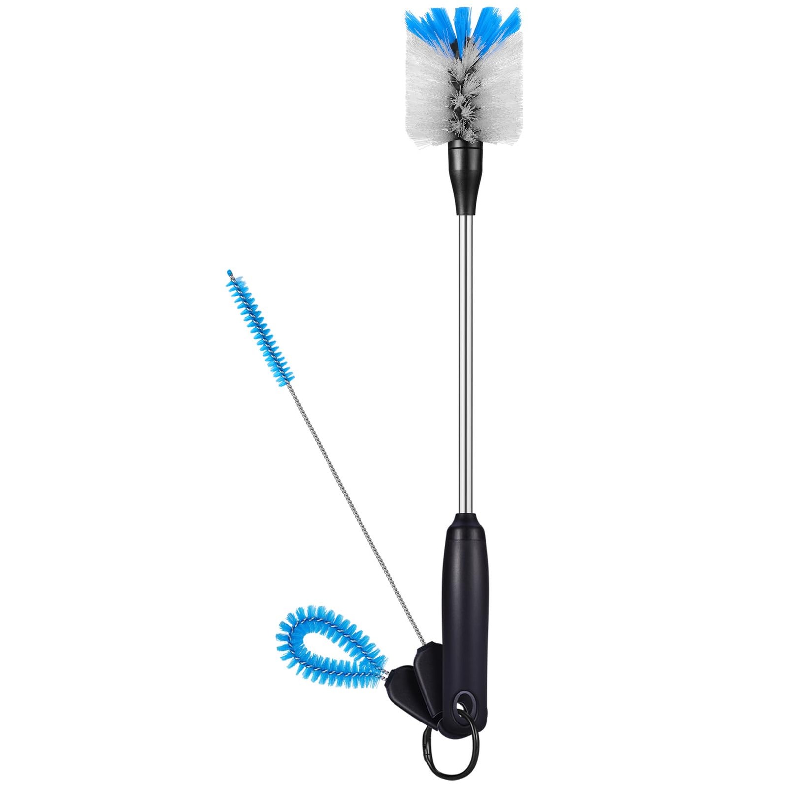3-in-1 Stainless Steel Bottle Brush and Straw Cleaning Set, Long Handle Scrub…