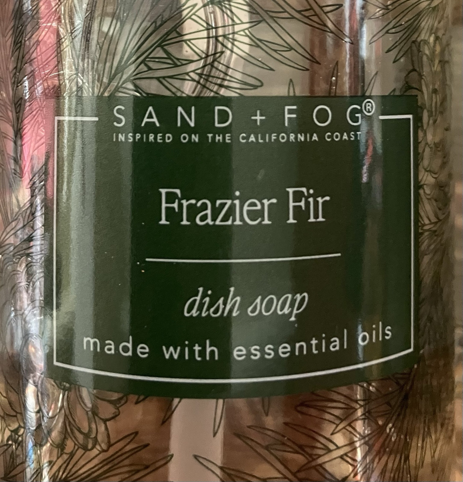 (2x Bottles) SAND + FOG FRAZIER FIR Scented Cleansing Aloe Dish Soap 10.14oz NEW