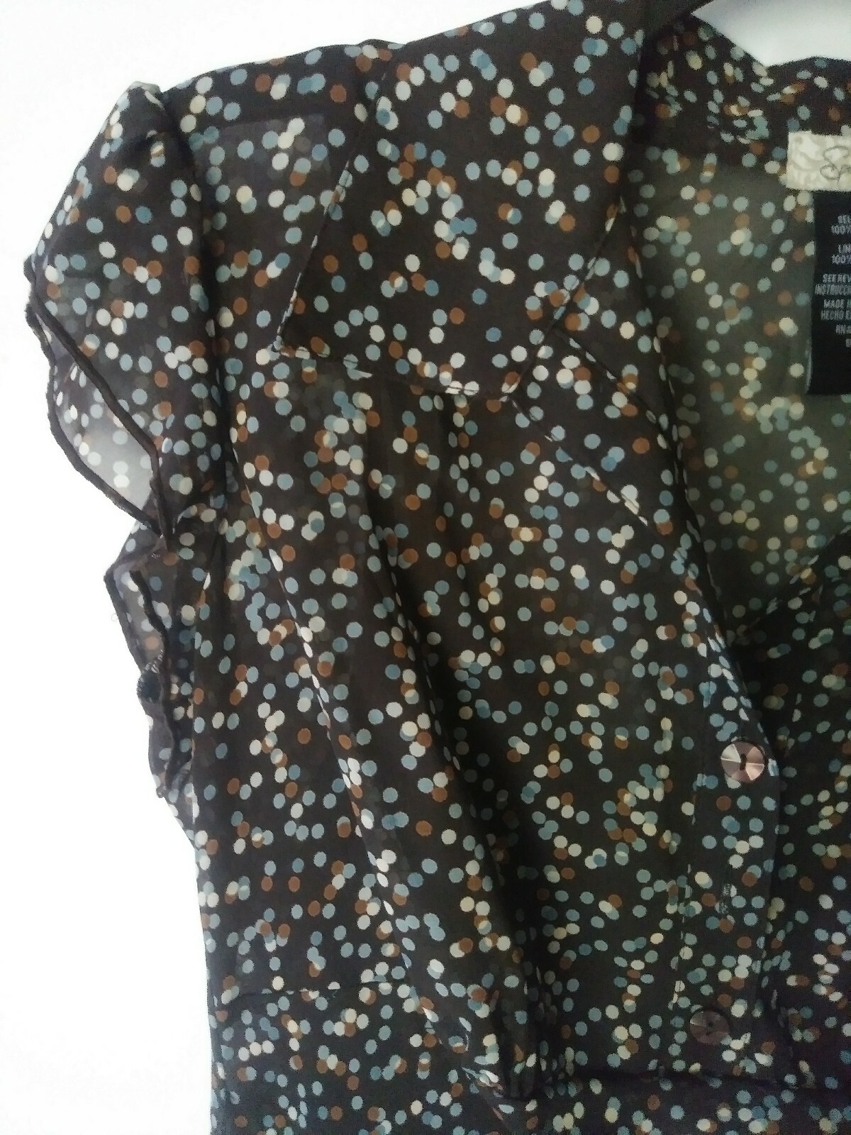 SPEECHLESS JUNIORS DRESS BROWN WITH DOTS 2 PIECES SIZE 5 NWT POLYESTER WASH COLD
