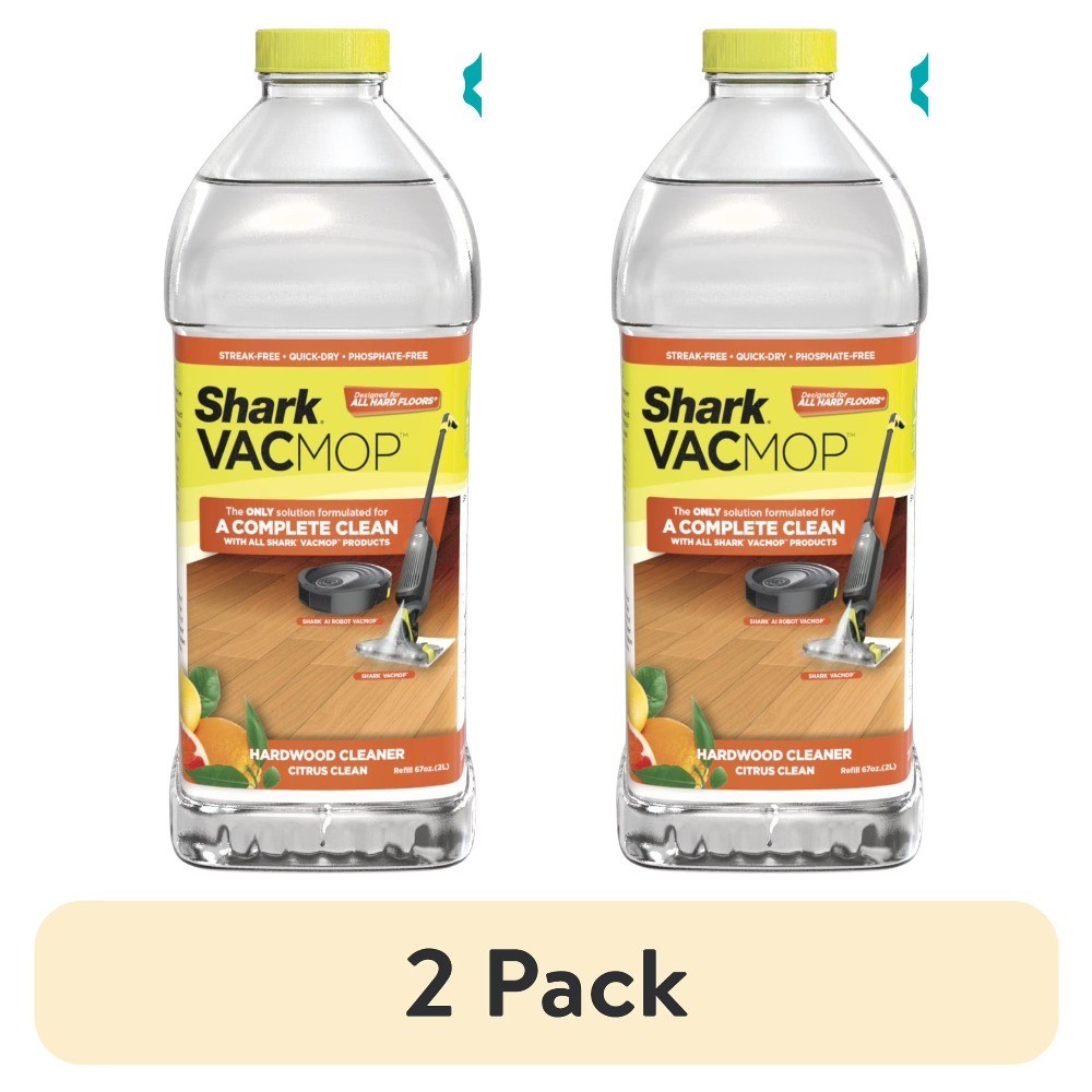 (2 pack) VACMOP Hardwood Cleaner, Citrus Clean, Sealed Hard Floors, Fast