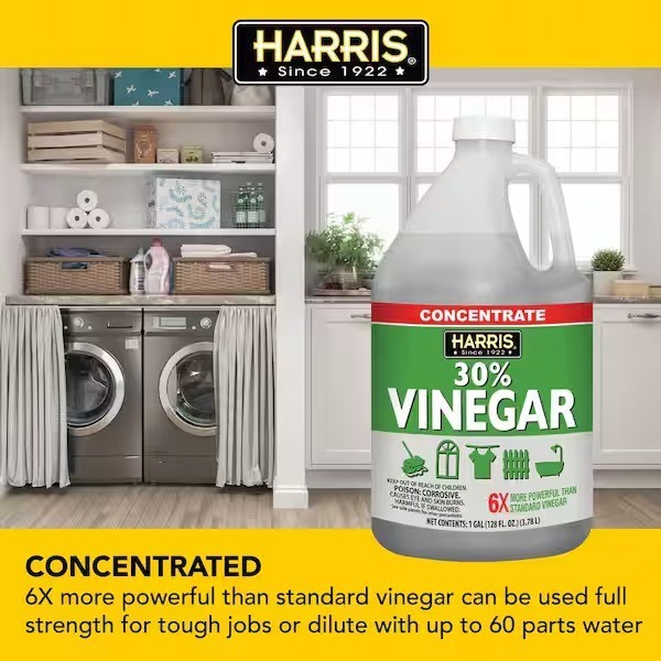 Harris 128 fl. oz. 30% Vinegar All Purpose Cleaner Concentrate, 6x More Powerul