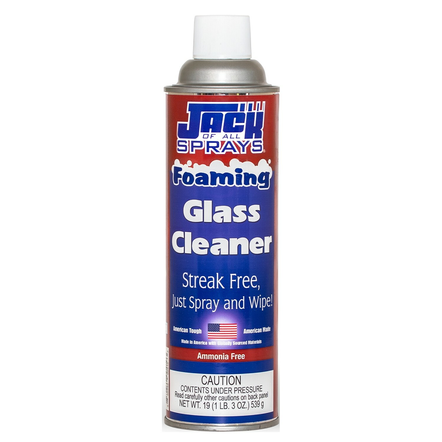 Jack of All Spray Glass Cleaner Foaming Aerosol Spray – 19 oz