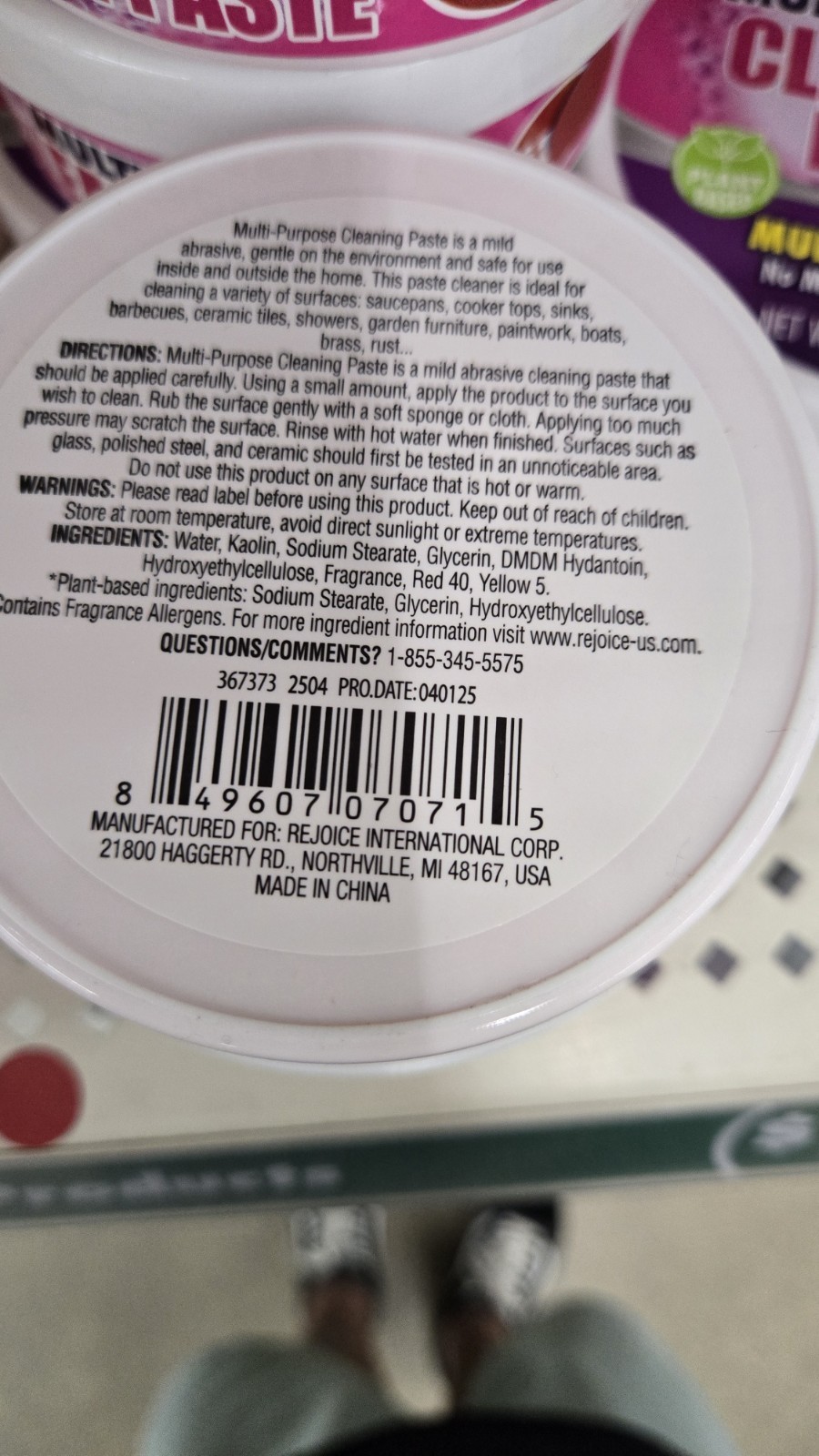 Homebright Multl Multi-Purpose Cleaning Paste Multi Surface Plant Based