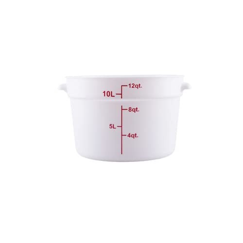 CenPro 29A-056 Round Food Storage Container – 12 Qt. Capacity – White – NSF