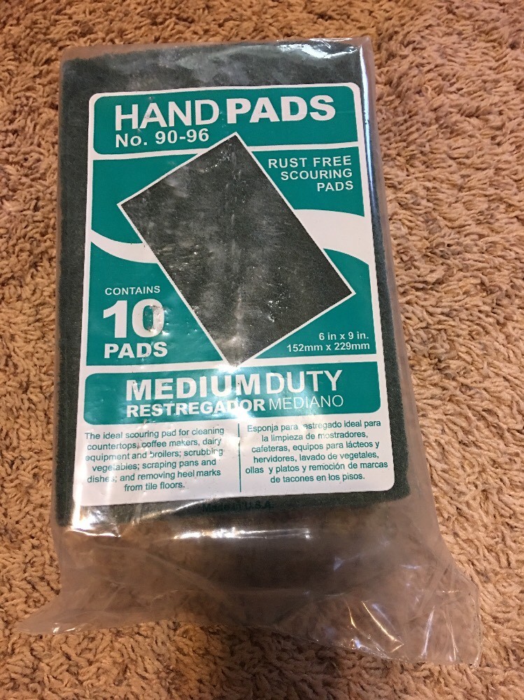 4 PackRoyal Green 6″ x 9″ Medium Duty Scouring Cleaning Pads, Pack of 10 (b61)