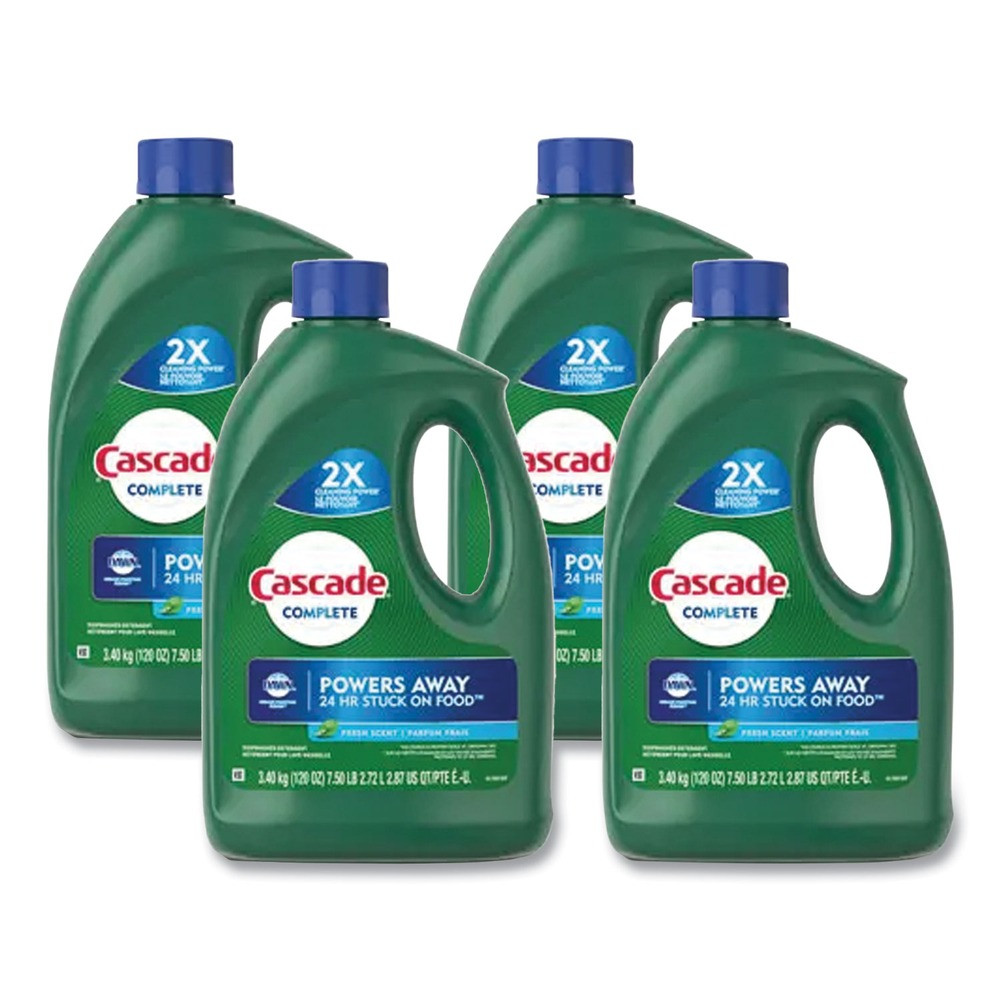 Cascade 53987 Complete 120 oz Bottle Gel Dishwasher Detergent – Fresh (4/CT) New