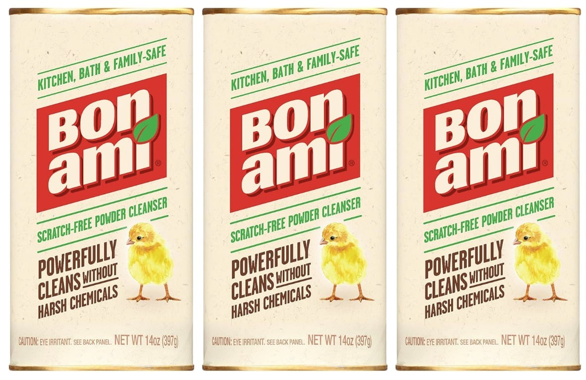 Bon Ami Powder Cleanser 3 Pack Multi-Surface Kitchen Bathroom Deodorizer