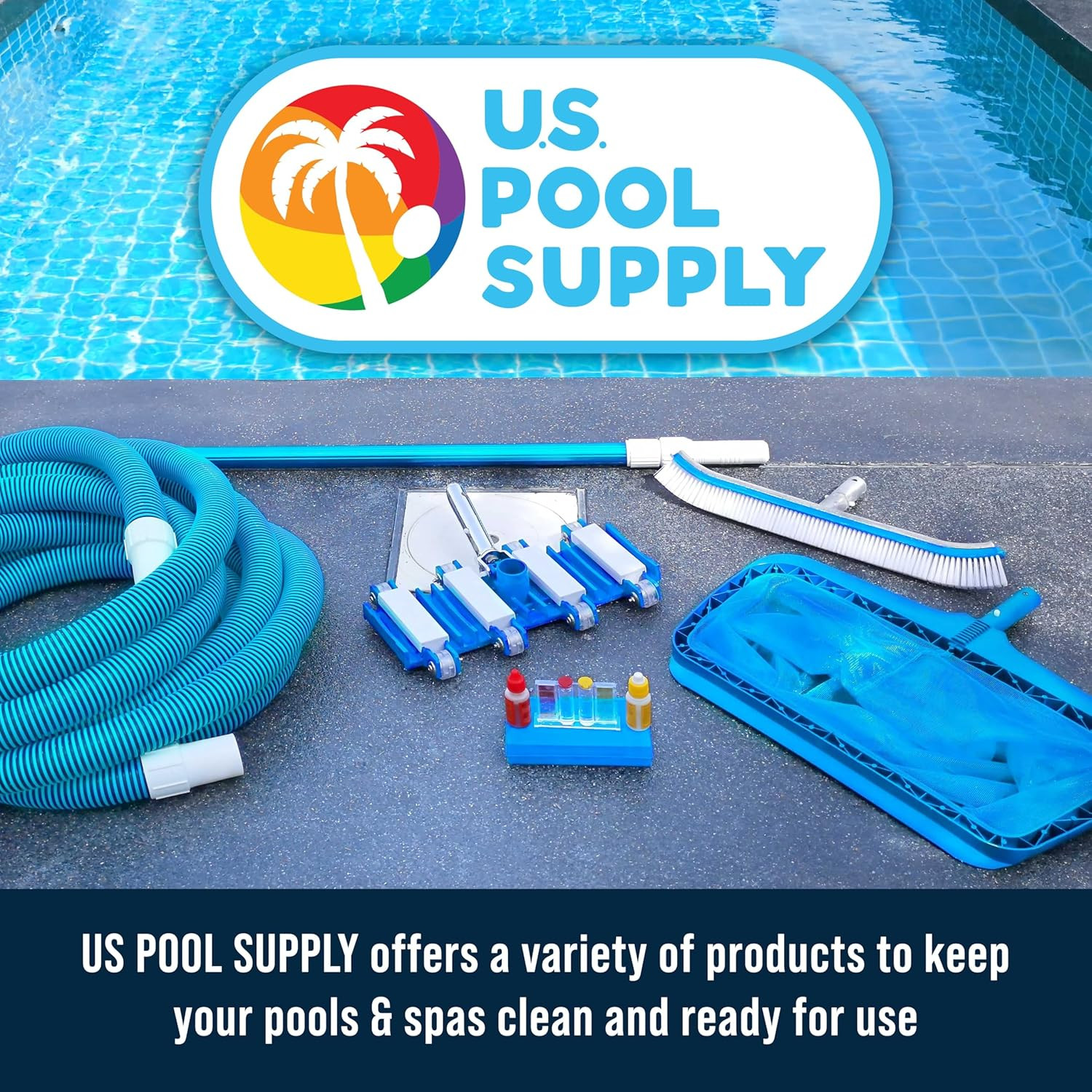 2 Pack Handheld Pool Scrub Brush Sponge Pad Tile Vinyl Liner Spa Tub Cleaner