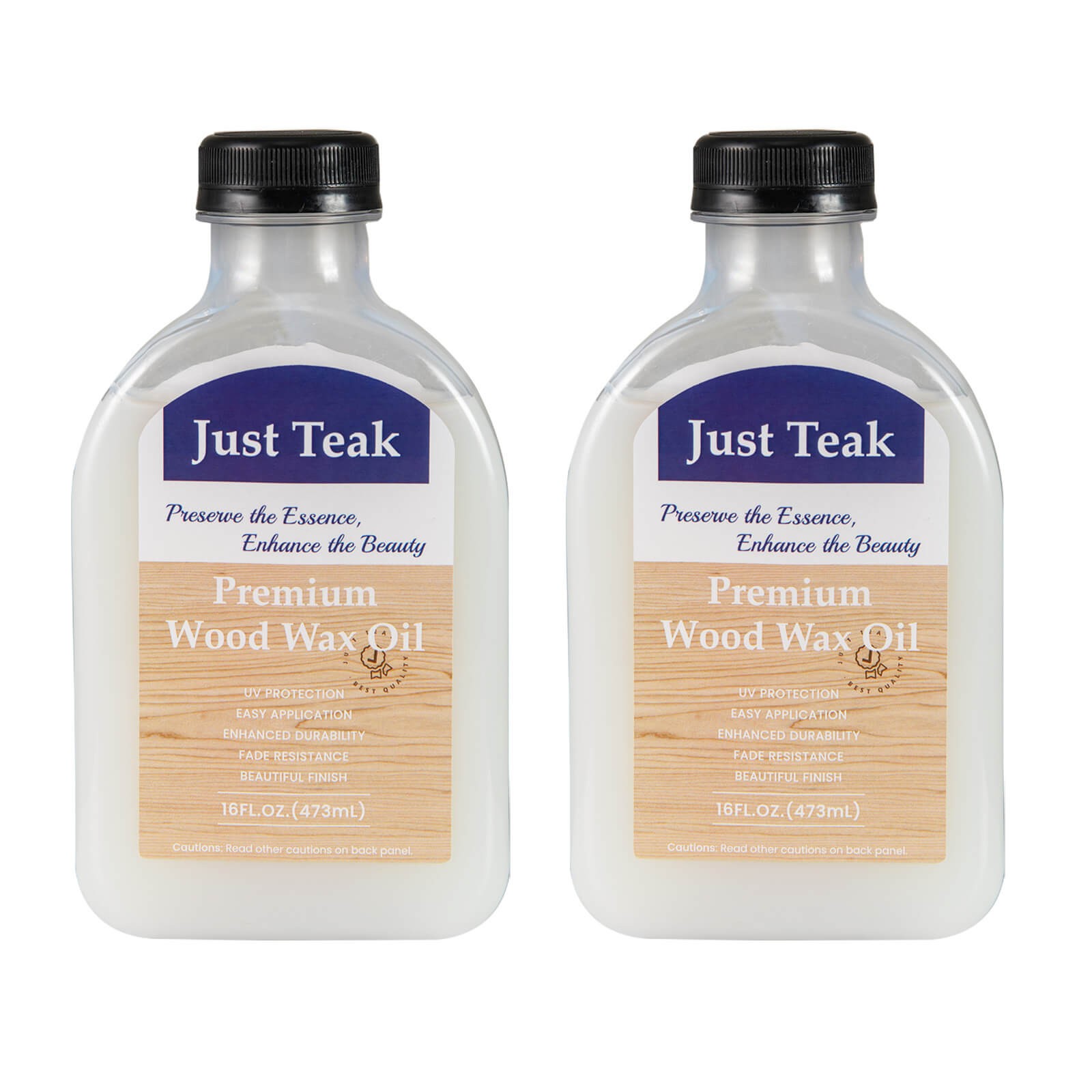 2 Packs Wood Wax Oil Cleaner & Brightener for Furniture Teak Care Kit