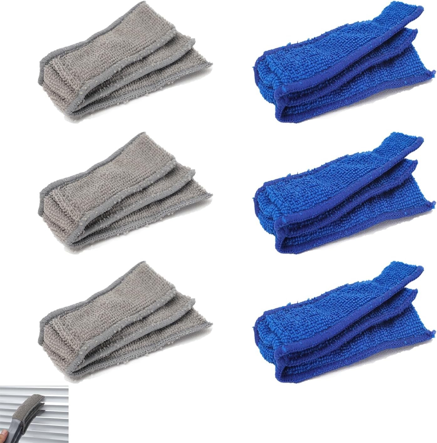 6 Pack Microfiber Replacement Sleeves for Window Blind Cleaners