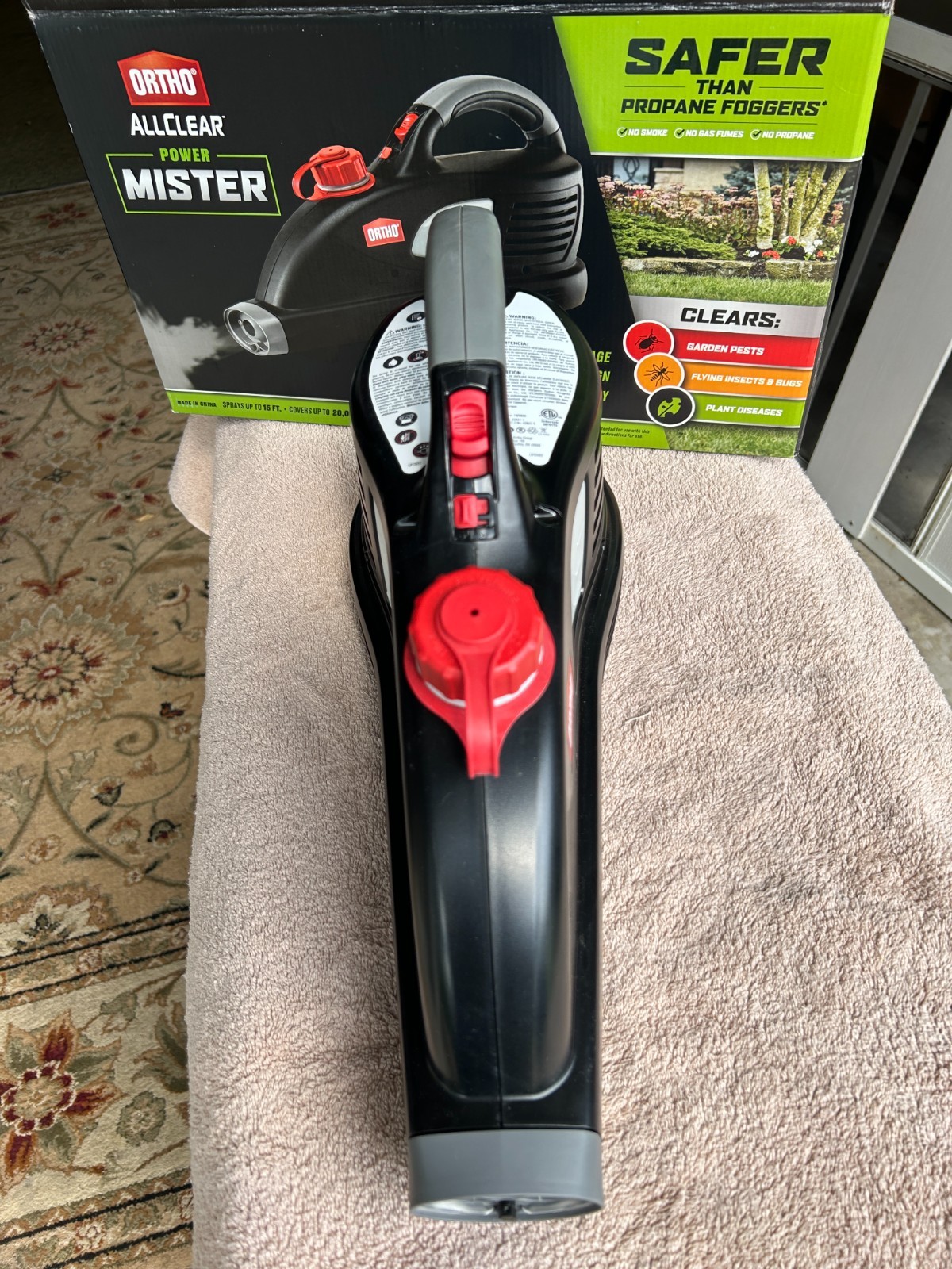 Ortho AllClear 18V Power Mister Lawn / Garden Sprayer Safer Than Propane Foggers
