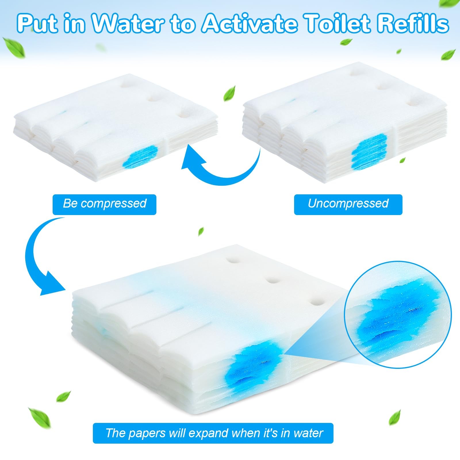 36 Refills Disposable Bowl Bulk Fresh Flushable Refills for Bathroom Brush Su…