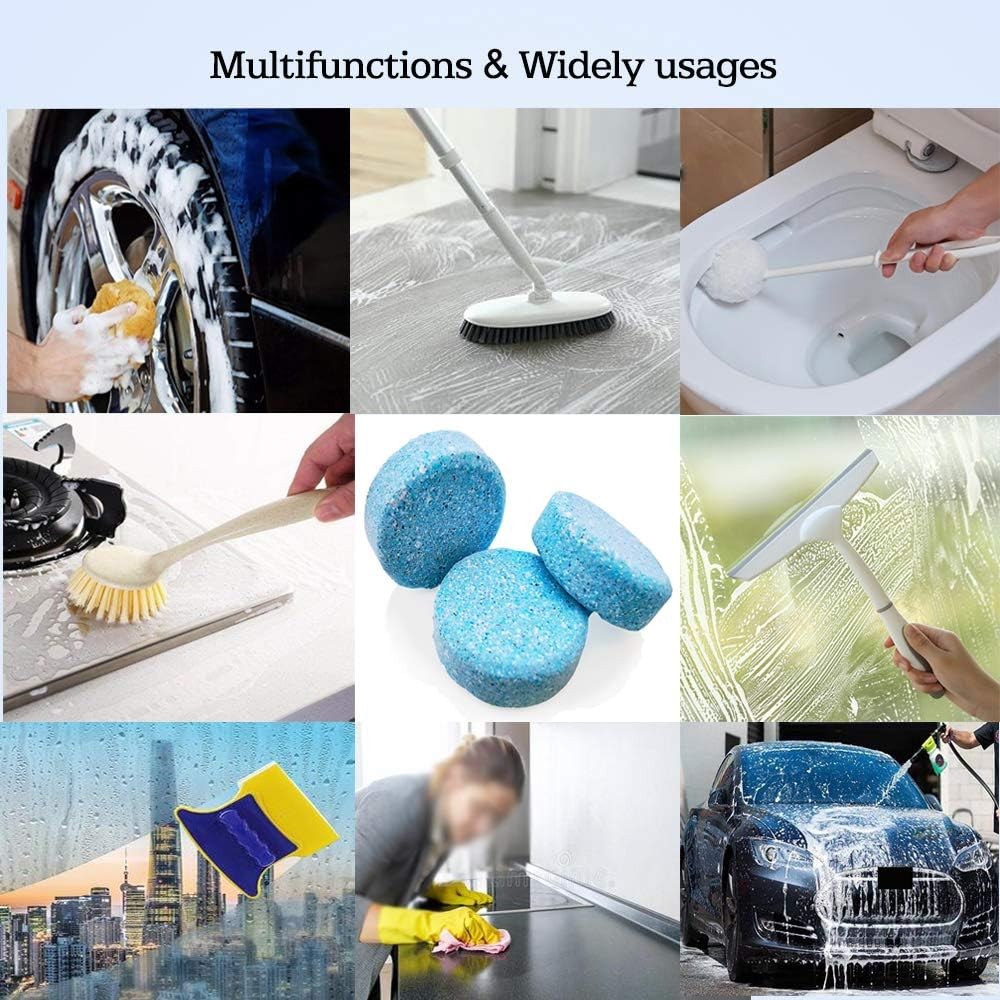 50 Pcs Windshield Washer Fluid Tablets, Wiper Fluid – Makes 52.5 Gallons Total!