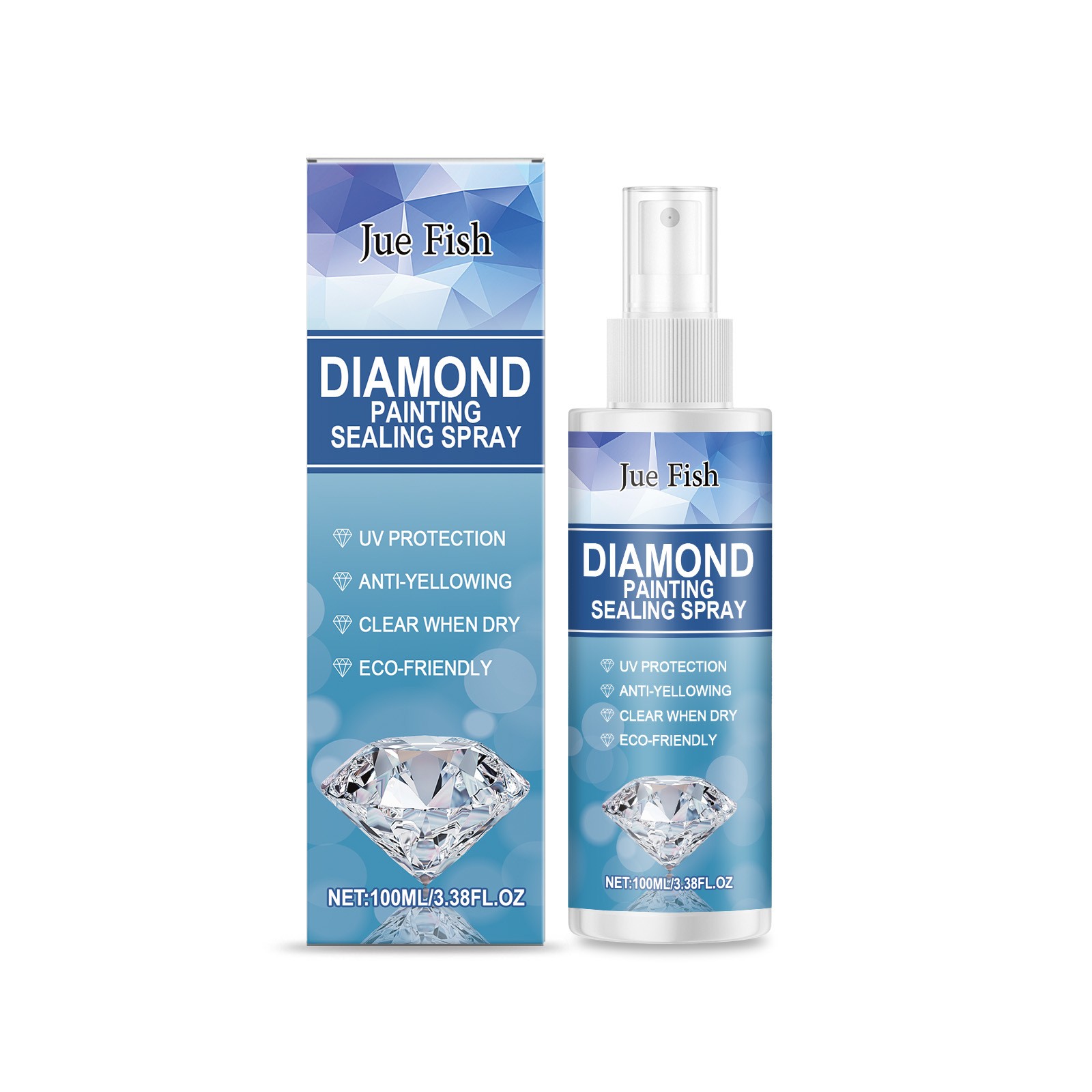 100ml Diamond Art Sealer Spray Quick-Drying Permanent Glue for 5D Painting Shine