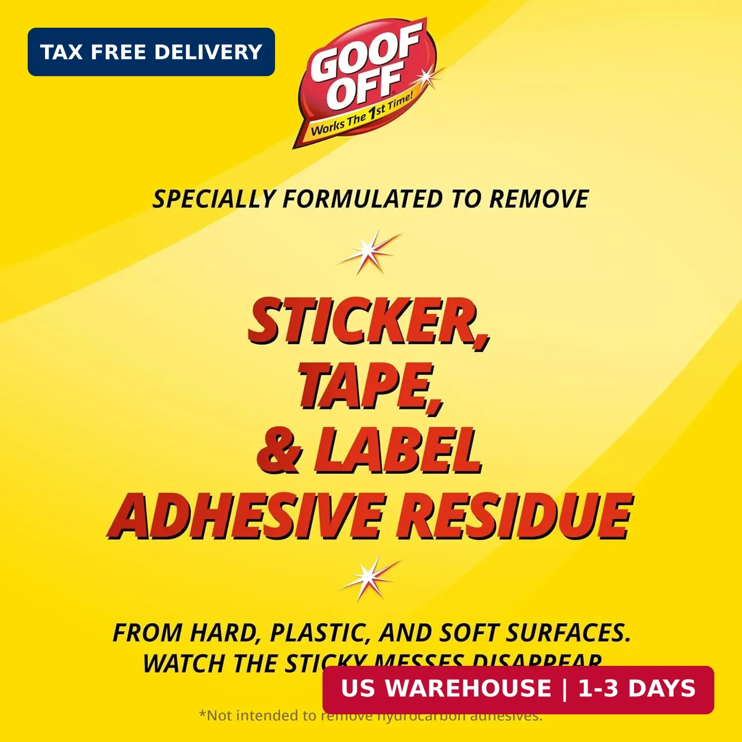 Goof Off Adhesive Gunk Remover, 8 fl. oz., Removes Stickers, Glue, Labels, Tape