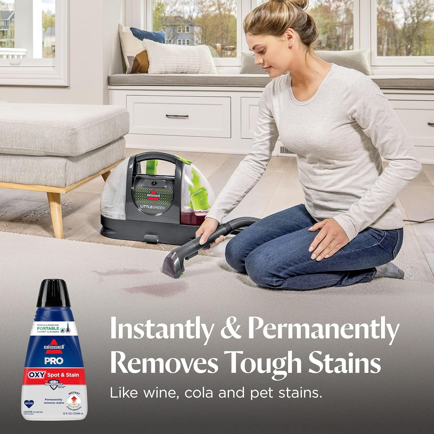 Bissell Professional Spot and Stain + Oxy Portable Machine Formula, 32 Oz