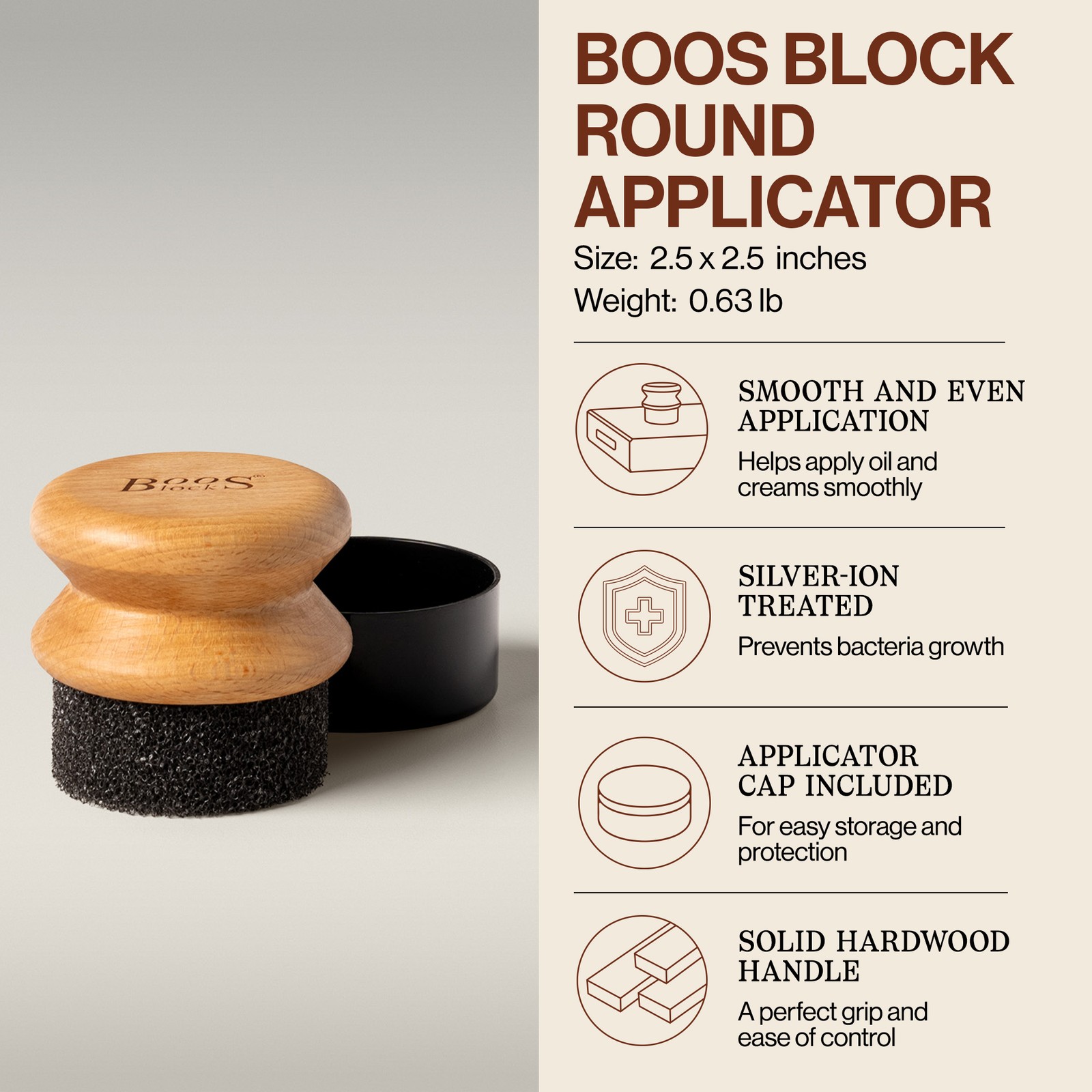 John Boos 2-Piece Wood Cutting Board Care Set with Oil and Applicator