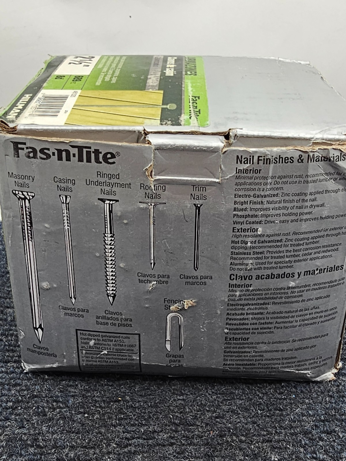 HILLMAN FASTENERS 461320 Fas-n-Tite Framing 5 lb 2-1/2″ Galvanized Box Nails