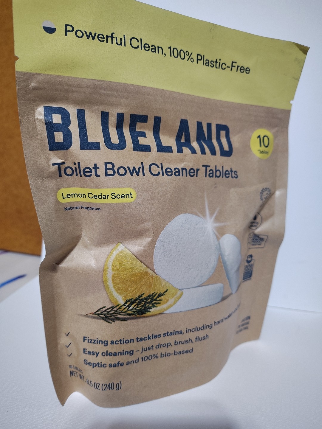 Blueland Toilet Cleaner Tablets Lemon Cedar Scent 10 Tablets