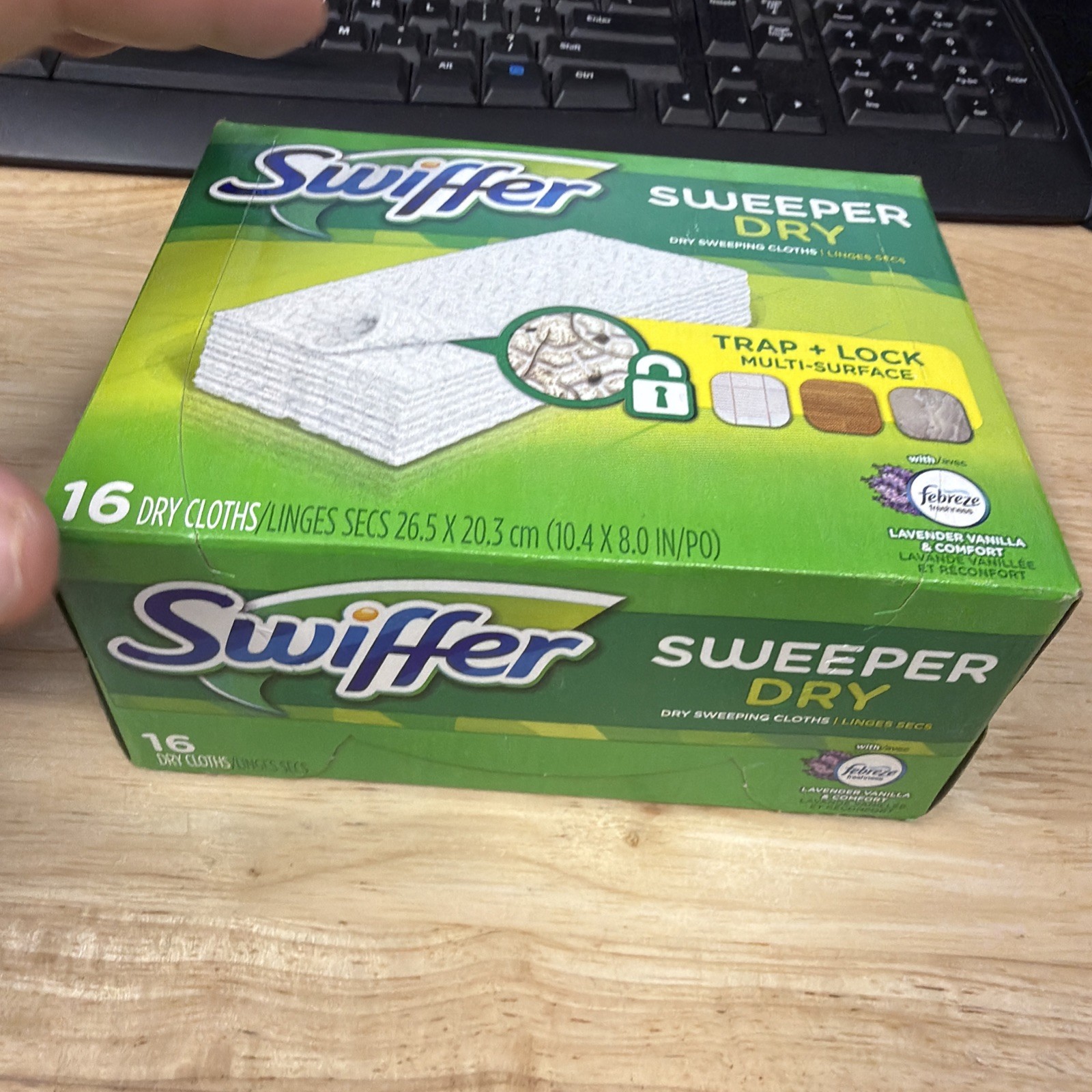 Swiffer Sweeper Dry Pad Floor Refills Lavender & Vanilla Comfort 16 Ct Vintage