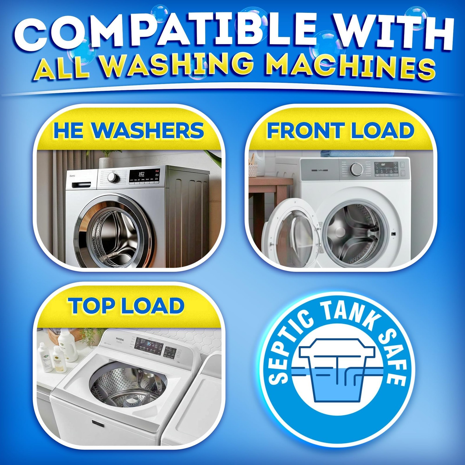 Washing Machine Cleaner Tablets for Pet Owners Pro – Front & Top Load HE Wash…
