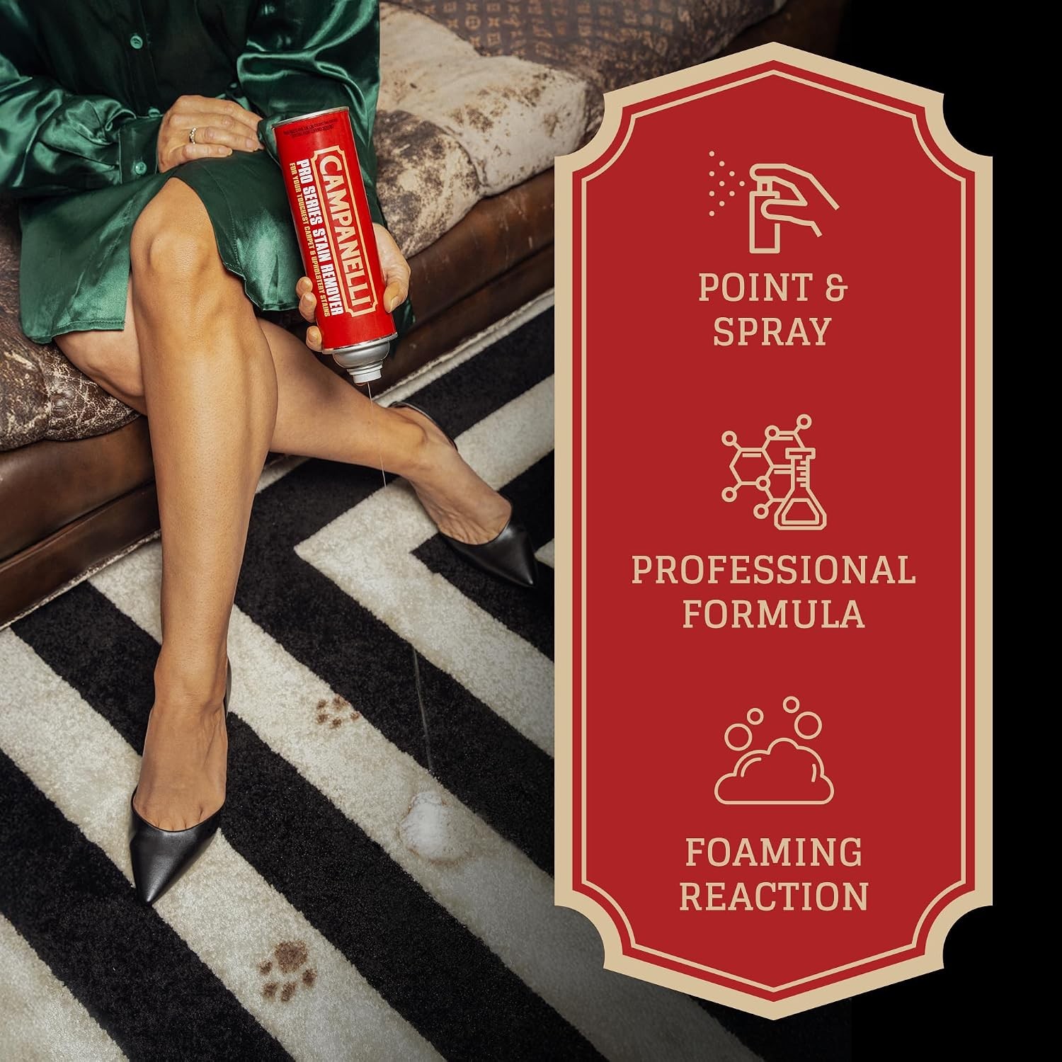 Campanelli Pro Series Stain Remover Point & Spray Carpet & Upholstery Cleaner