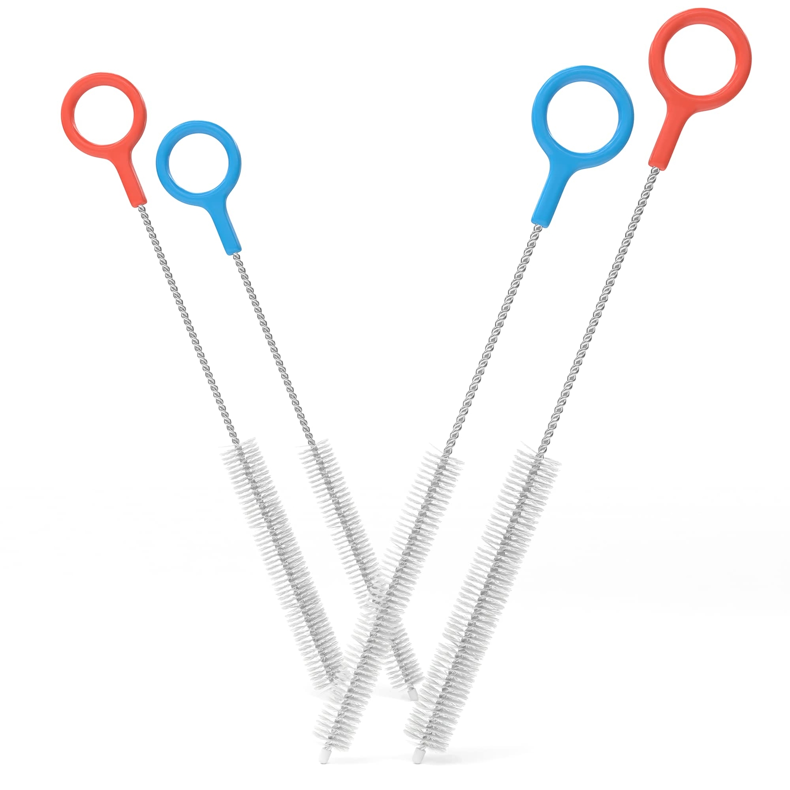 Four-Piece Heavy Duty Cleaning Brushes Set Ideal for Straws and Small Spaces