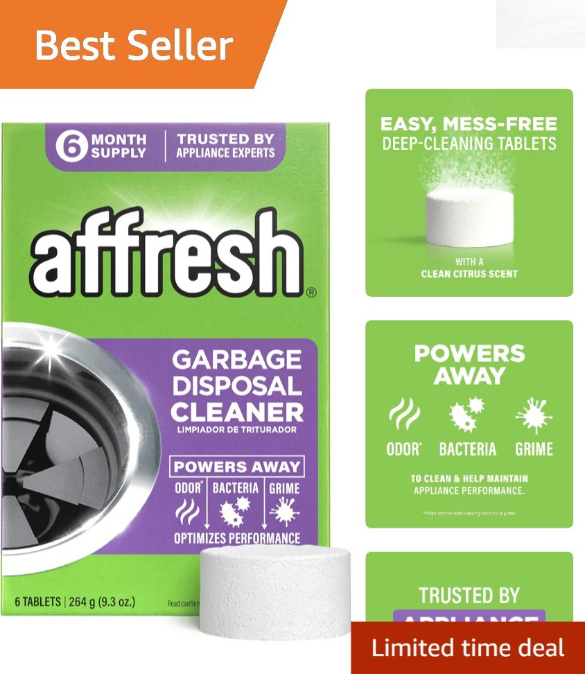 EPA-Certified Garbage Disposal Cleaner Tablets – Fresh Citrus Scent, 6 Count