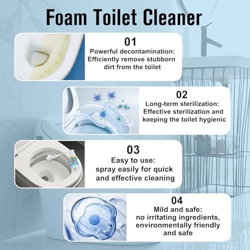 Foam Toilet Cleaner, 2025 NewToilet BowlCleaner, Advanced Toilet Cleaner for Hom