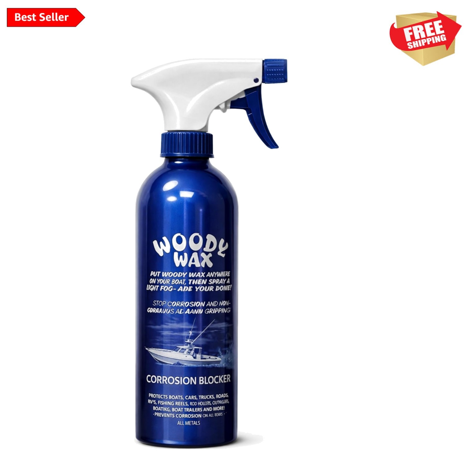 Versatile Multi-Surface Boat Spray – 16oz Non-Skid Deck Protector & Metal Shine