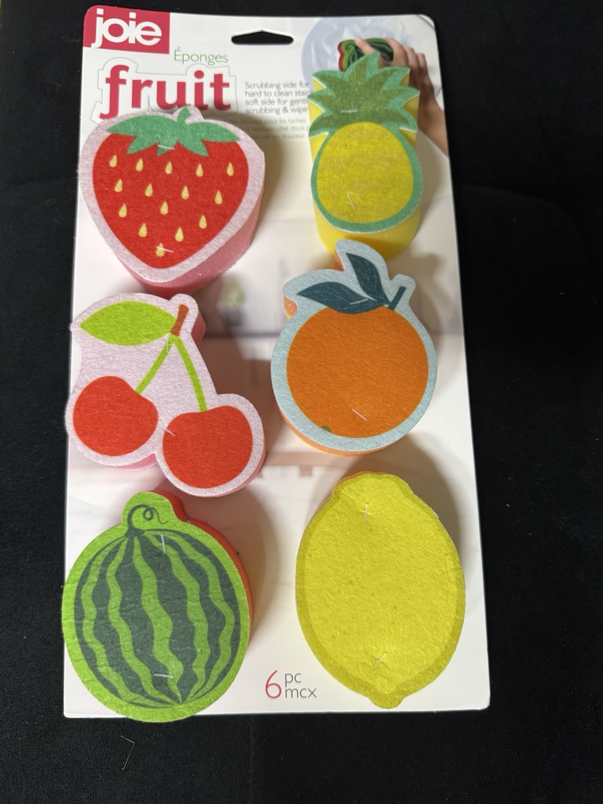 Joie Fruit Sponges, 6 Pack – 10.5×6.2x3cm New