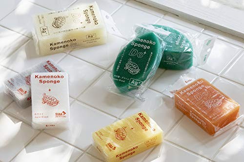 Kamenoko Sponge Do Square Orange 3-Pack Set High Quality Kitchen Sponge Japan