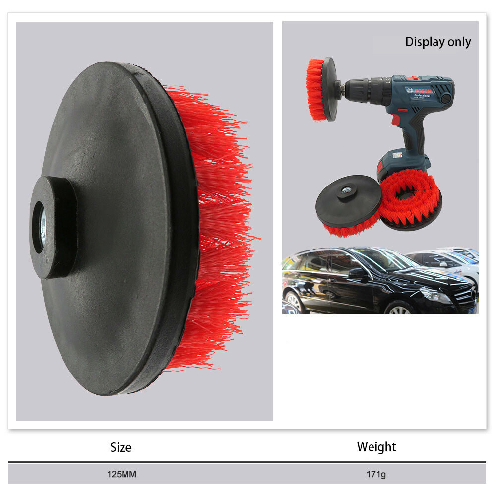 Scrub Brush Upholstery Car Seat Carpet Mat 4″ 5″ Round Power Drill Attachment