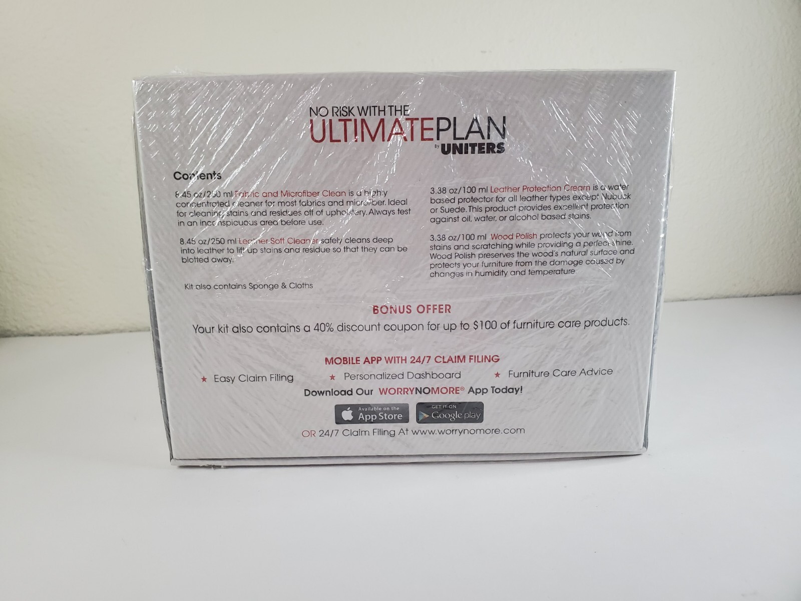 Furniture Care Kit Ultimate Plan by UNITERS Wood Leather Fabric Microfiber NEW