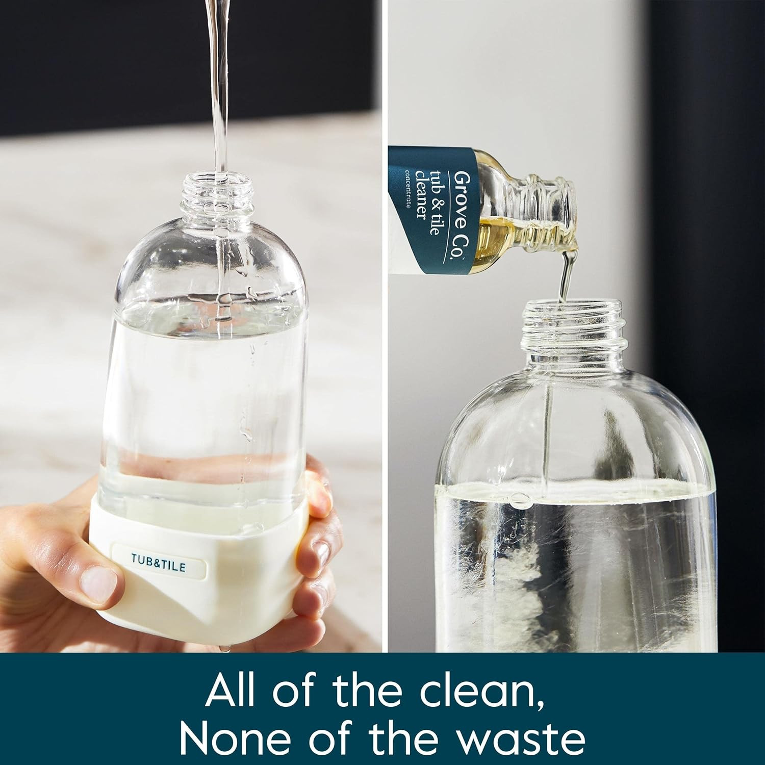 Tub and Tile Cleaner Refill Concentrate (2 X 1 Fl Oz) + 1 X Reusable Glass Spray