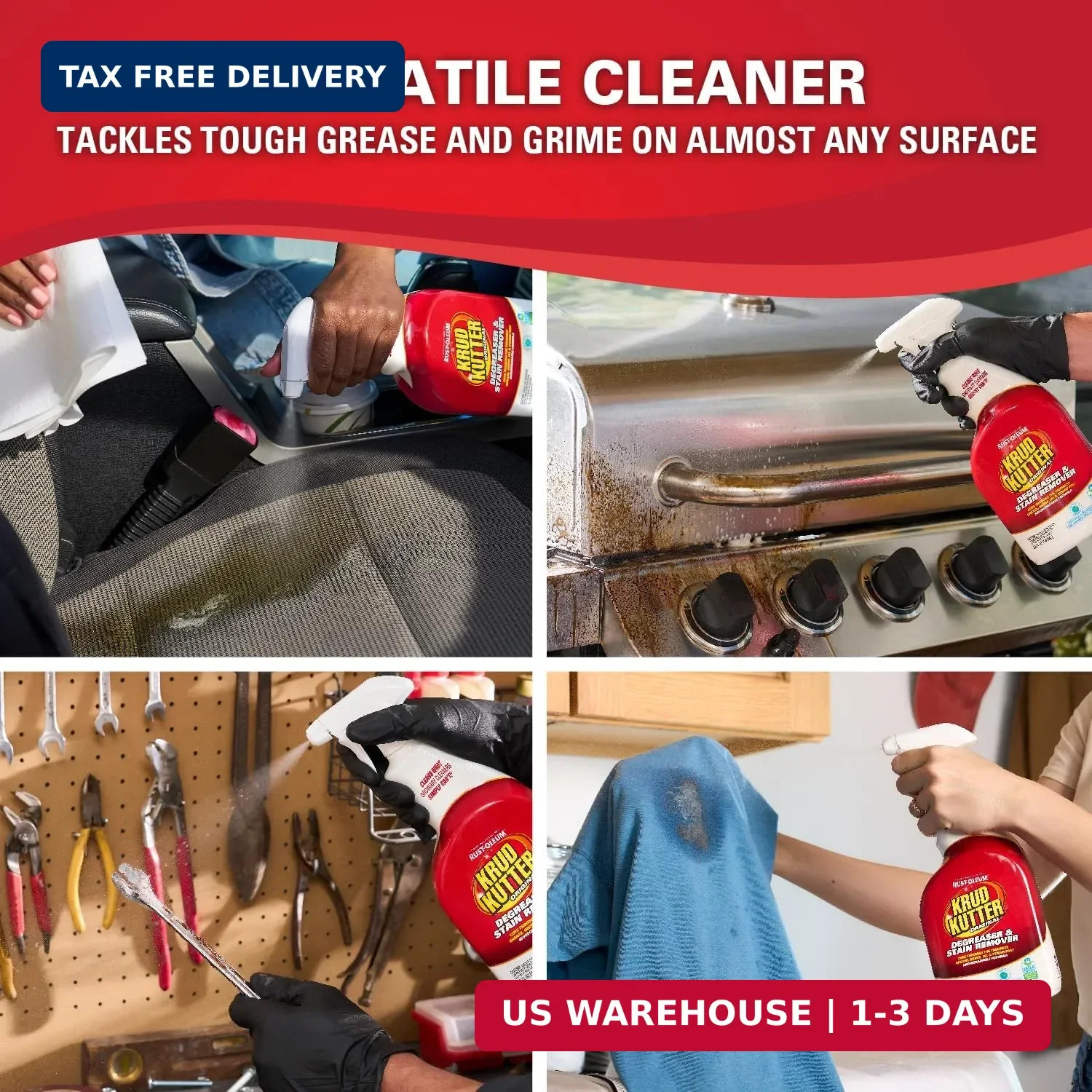 Krud Kutter Original Cleaner Degreaser Spray, 32 oz, Heavy Duty Multi Surface Cl