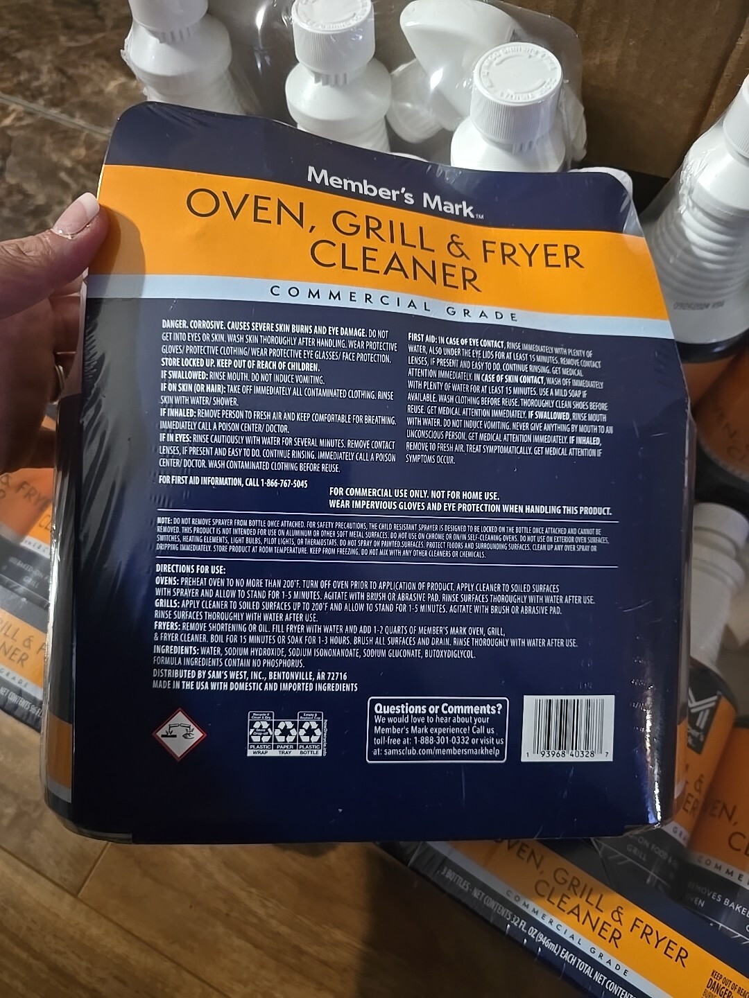 Members Mark Oven, Grill, & Fryer Cleaner Commercial Grade 3pks