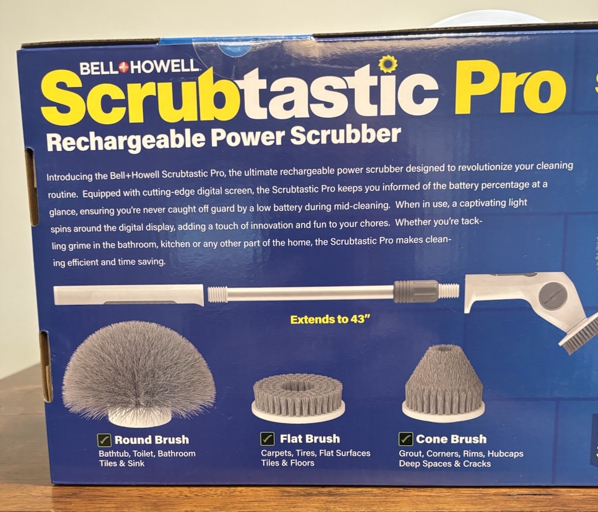 Bell + Howell Scrubtastic Pro Rechargeable Multi-Purpose Power Surface Scrubber